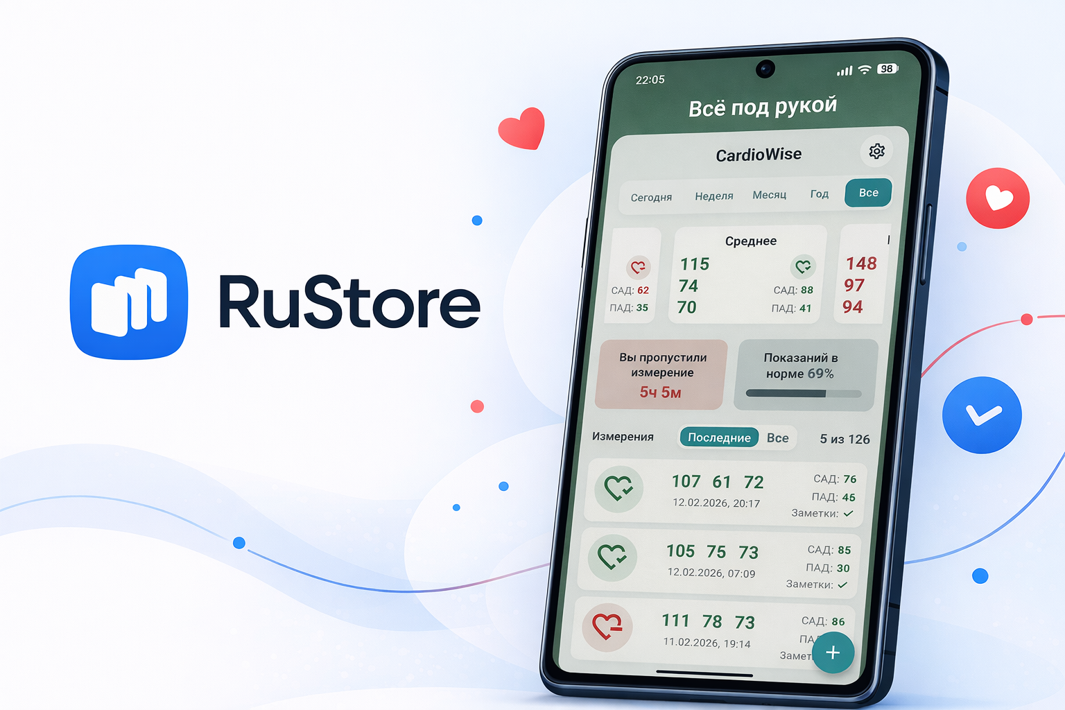 CardioWise вышла в RuStore!